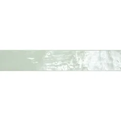 Seinälaatta Pukkila Manacor Mint, kiiltävä, laineileva, 6.5x40cm