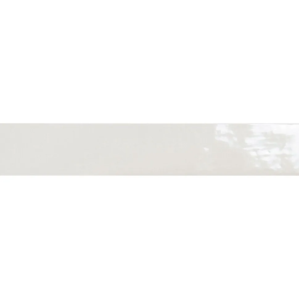 Seinälaatta Pukkila Manacor White kiiltävä strukturoitu 6,5x40 cm