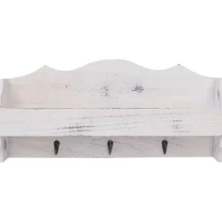 Seinänaulakko, valkoinen, 50x10x23cm, puu