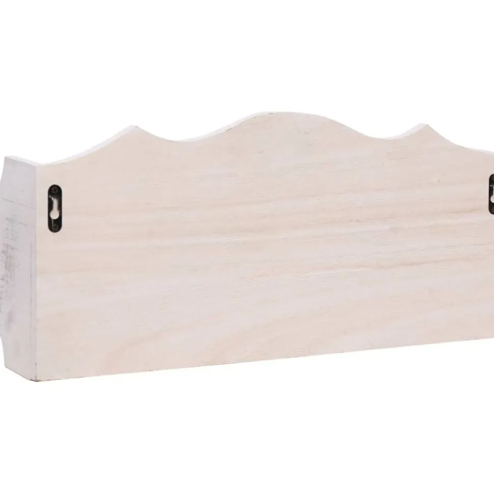 Seinänaulakko, valkoinen, 50x10x23cm, puu