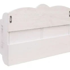 Seinänaulakko valkoinen 50x10x34 cm puu