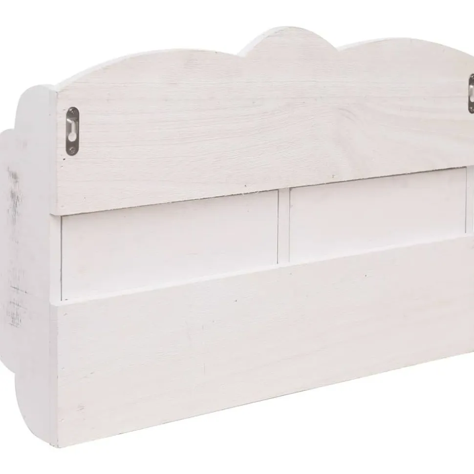 Seinänaulakko valkoinen 50x10x34 cm puu