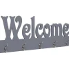 Seinänaulakko welcome harmaa 74x29,5 cm