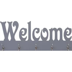 Seinänaulakko welcome harmaa 74x29,5 cm