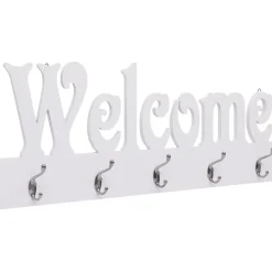 Seinänaulakko welcome valkoinen 74x29,5 cm