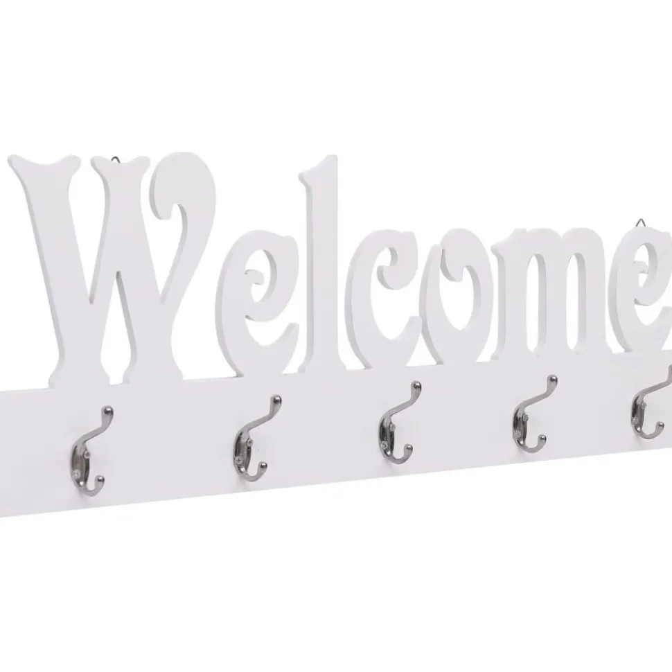 Seinänaulakko welcome valkoinen 74x29,5 cm