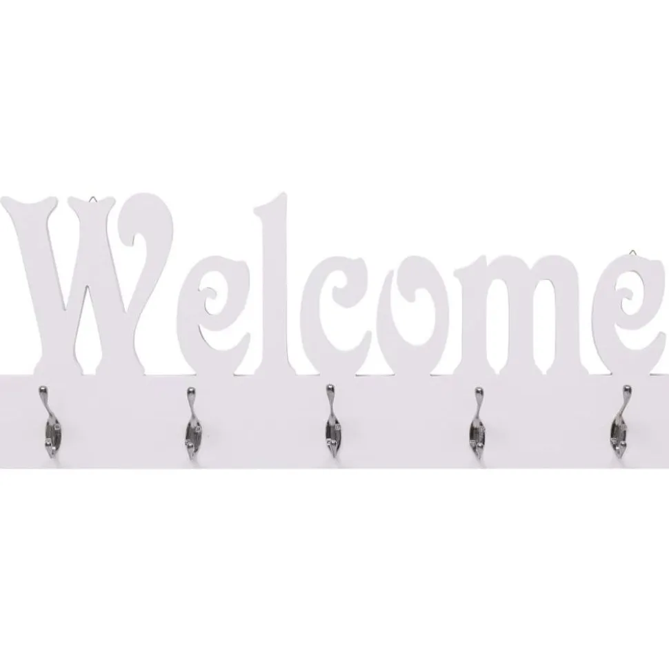 Seinänaulakko welcome valkoinen 74x29,5 cm