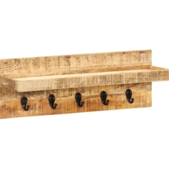 Seinänaulakko, 60x15x20cm karkea mangopuu