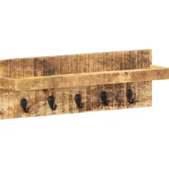 Seinänaulakko, 60x15x20cm karkea mangopuu