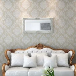 Seinäpeili barokkityylinen 100x50 cm hopea