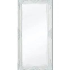 Seinäpeili barokkityylinen 100x50 cm valkoinen