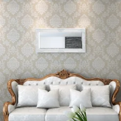 Seinäpeili barokkityylinen 100x50 cm valkoinen