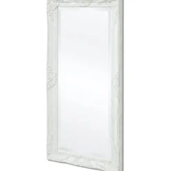 Seinäpeili barokkityylinen 100x50 cm valkoinen