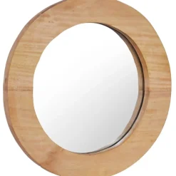 Seinäpeili 40 cm tiikki pyöreä