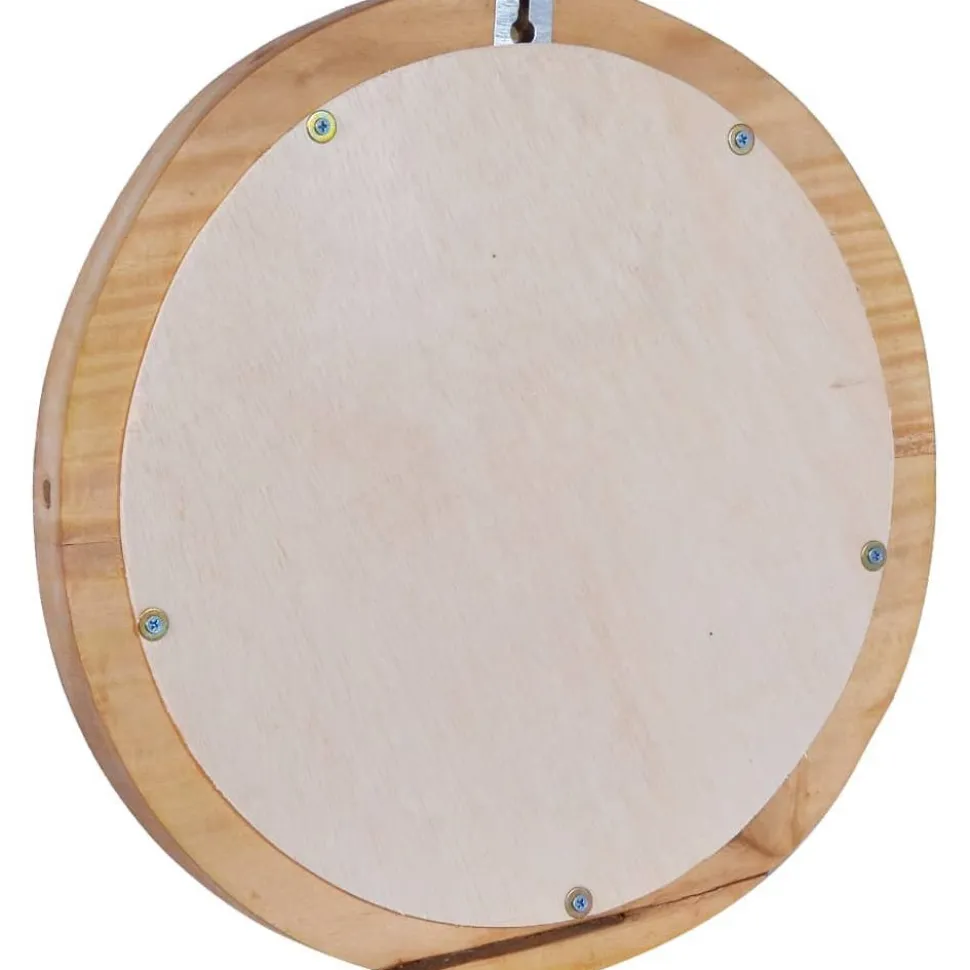 Seinäpeili 40 cm tiikki pyöreä