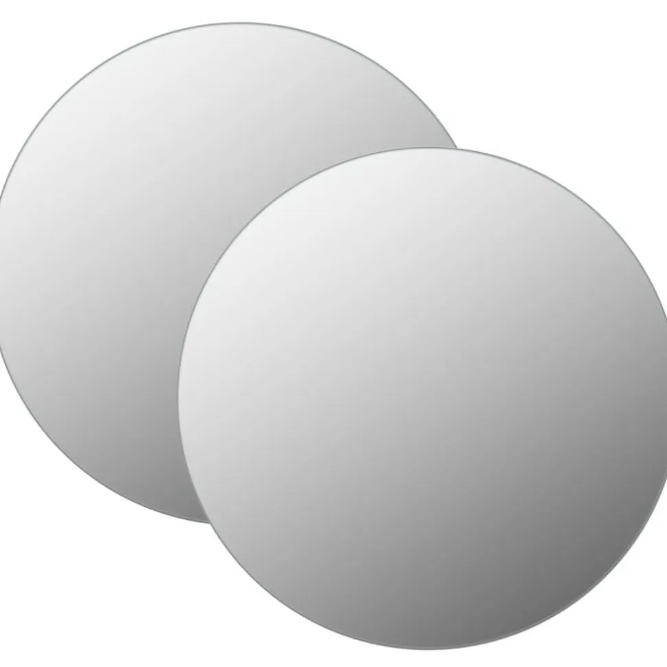 Seinäpeilit 2 kpl 60 cm pyöreä lasi