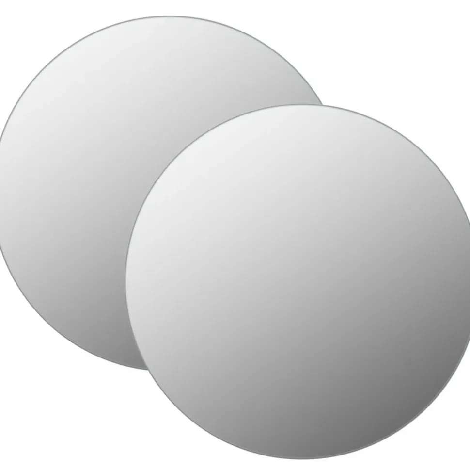 Seinäpeilit 2 kpl 40 cm pyöreä lasi