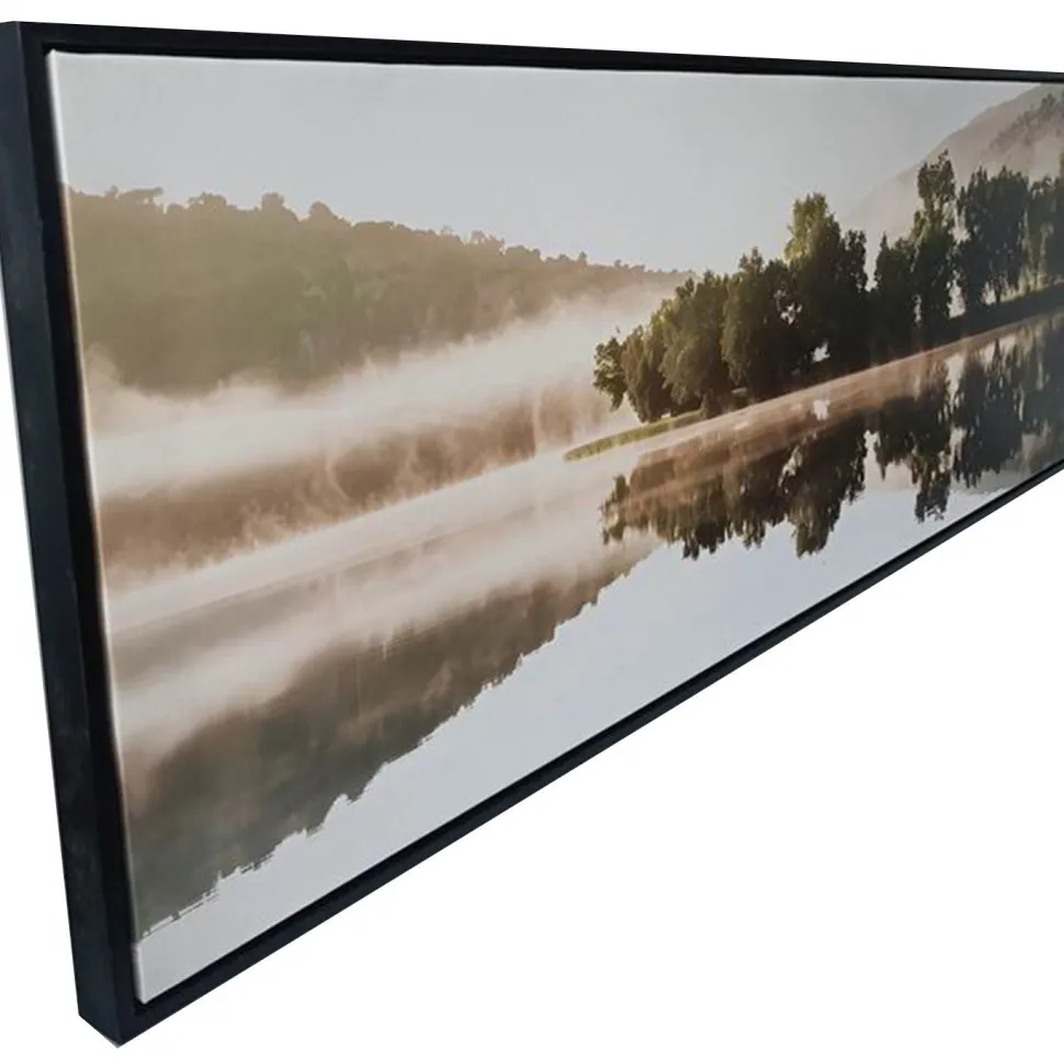 Seinätaulu Home4You WALLY 50x140 cm, sumu järvellä, beige