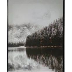 Seinätaulu Home4You WALLY 60x80 cm, luminen maisema, harmaa