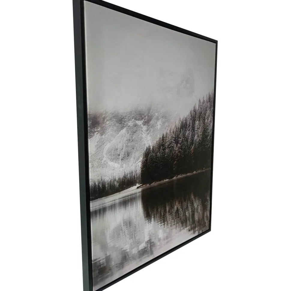 Seinätaulu Home4You WALLY 60x80 cm, luminen maisema, harmaa