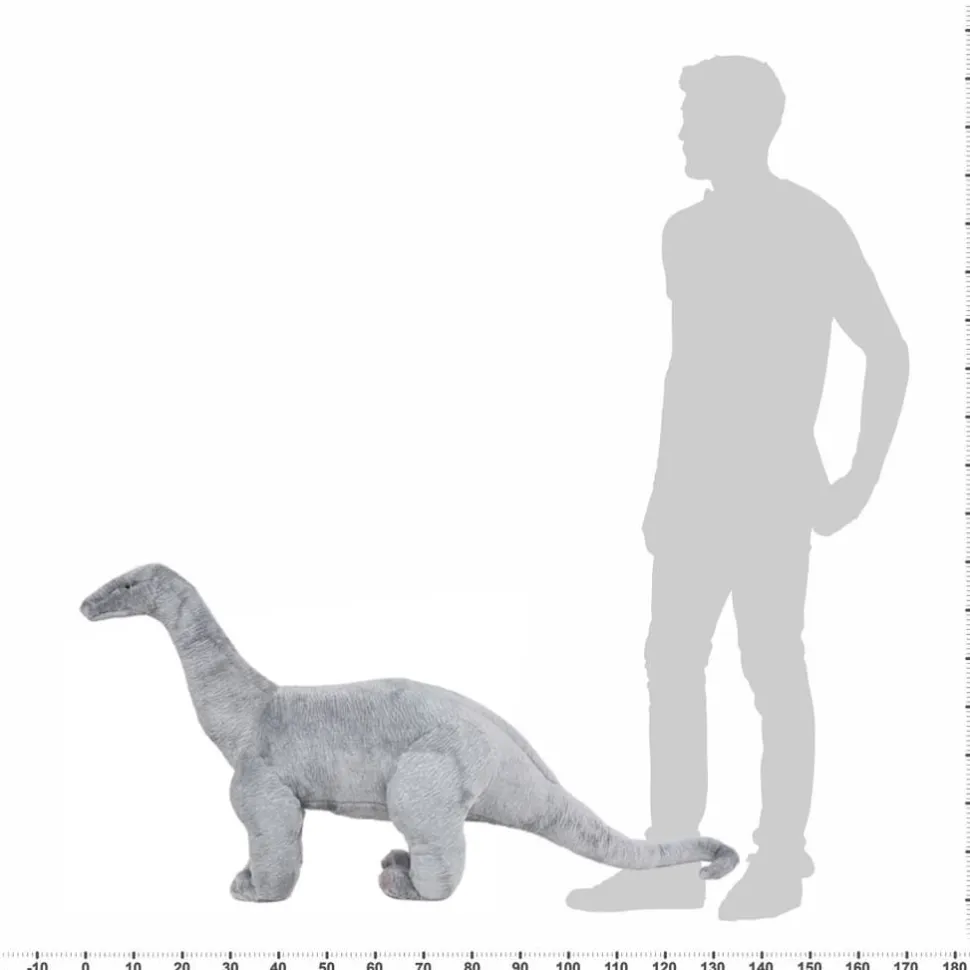 Seisova leludinosaurus Brachiosaurus XXL plyysi harmaa