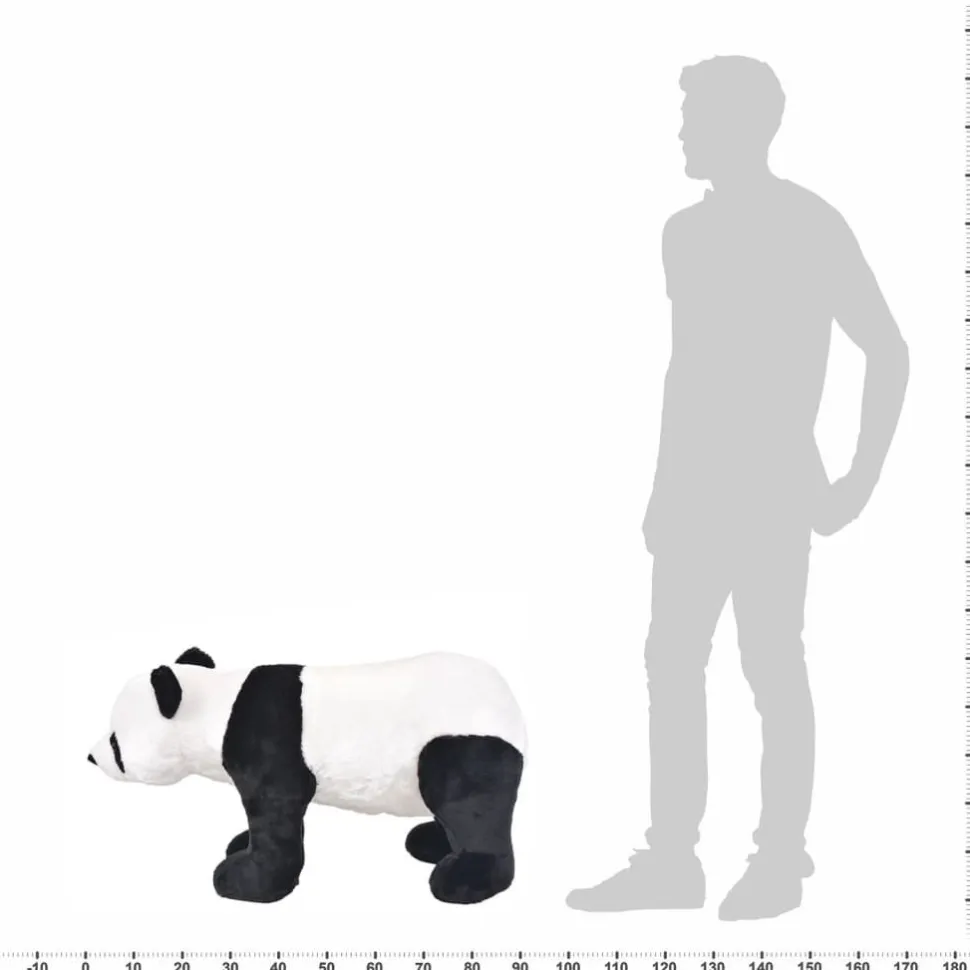 Seisova pehmolelu panda musta ja valkoinen XXL