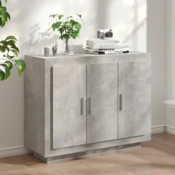 Senkki betoninharmaa 92x35x75 cm tekninen puu (11839)