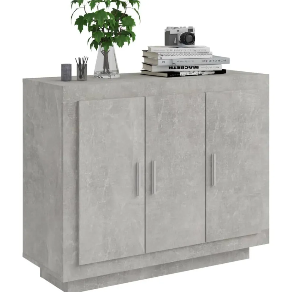 Senkki betoninharmaa 92x35x75 cm tekninen puu (11839)