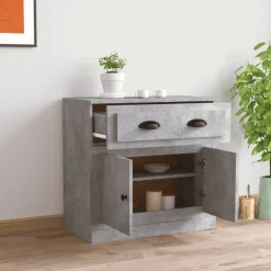 Senkki betoninharmaa 70x35,5x67,5 cm tekninen puu (16428)