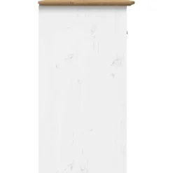 Senkki BODO valkoinen/ruskea 115,5x44x80 cm täysi mänty (55066)