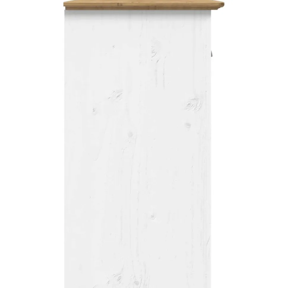 Senkki BODO valkoinen/ruskea 115,5x44x80 cm täysi mänty (55066)