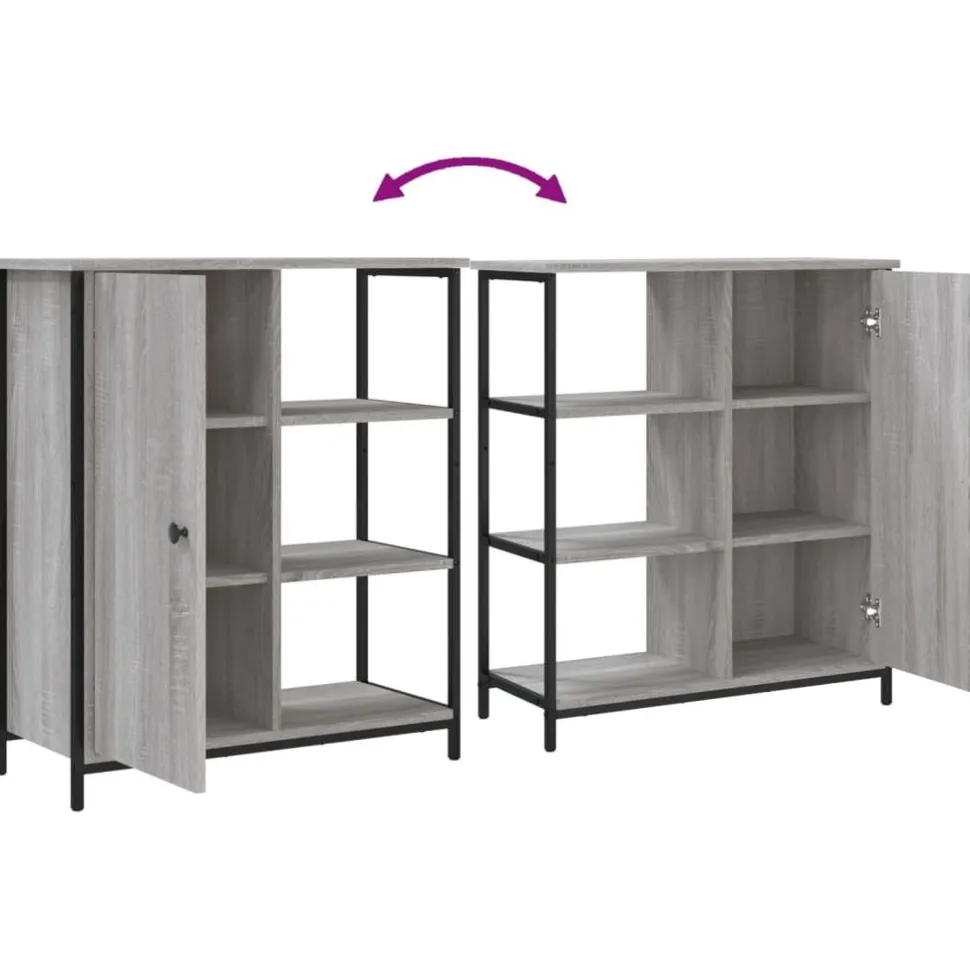 Senkki harmaa Sonoma 70x30x80 cm tekninen puu (35492)