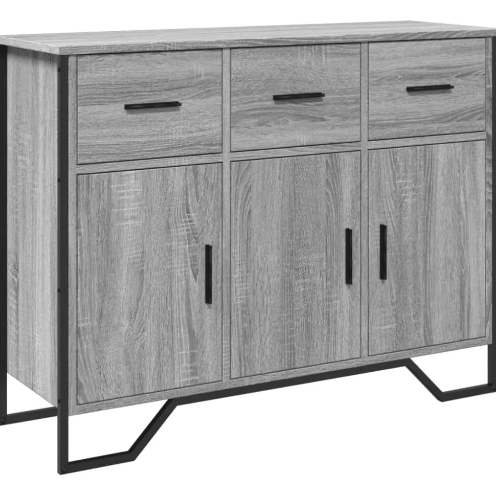 Senkki harmaa Sonoma 97x32,5x74,5 cm tekninen puu (48562)