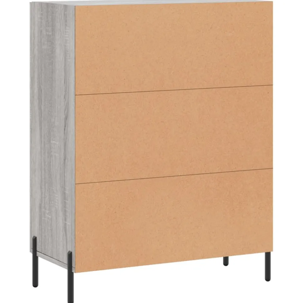 Senkki harmaa Sonoma 69,5x34x90 cm tekninen puu (27738)
