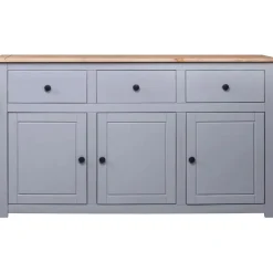 Senkki harmaa 135x40x80 cm täysi mänty Panama-sarja