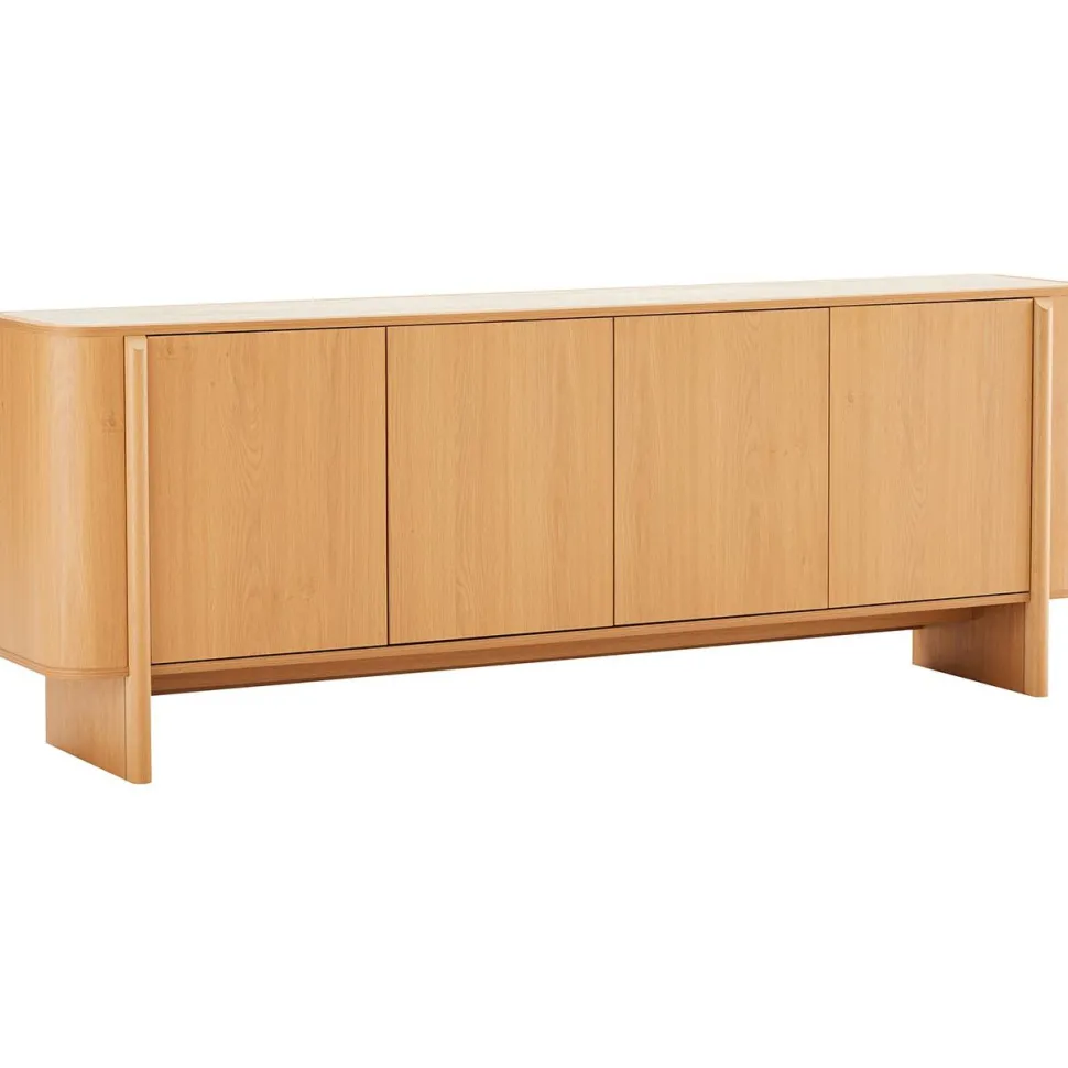 Senkki Home4You MORBEN 202,5x42xK75 cm, tammikoristeinen melamiini, beige