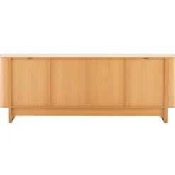 Senkki Home4You MORBEN 202,5x42xK75 cm, tammikoristeinen melamiini, beige