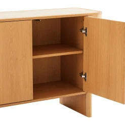 Senkki Home4You MORBEN 202,5x42xK75 cm, tammikoristeinen melamiini, beige