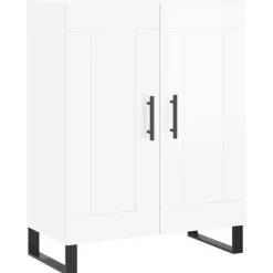 Senkki korkeakiilto valkoinen 69,5x34x90 cm tekninen puu (30222)