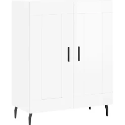 Senkki korkeakiilto valkoinen 69,5x34x90 cm tekninen puu (30214)