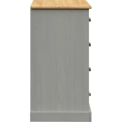 Senkki laatikoilla VIGO 113x40x75 cm harmaa täysi mänty (53189)