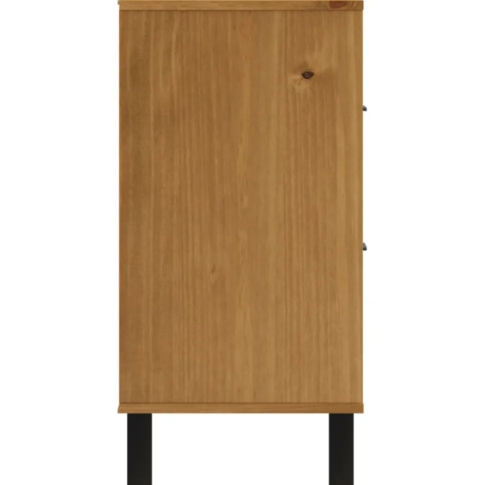 Senkki lasiovella FLAM 80x40x80 cm täysi mänty (57826)