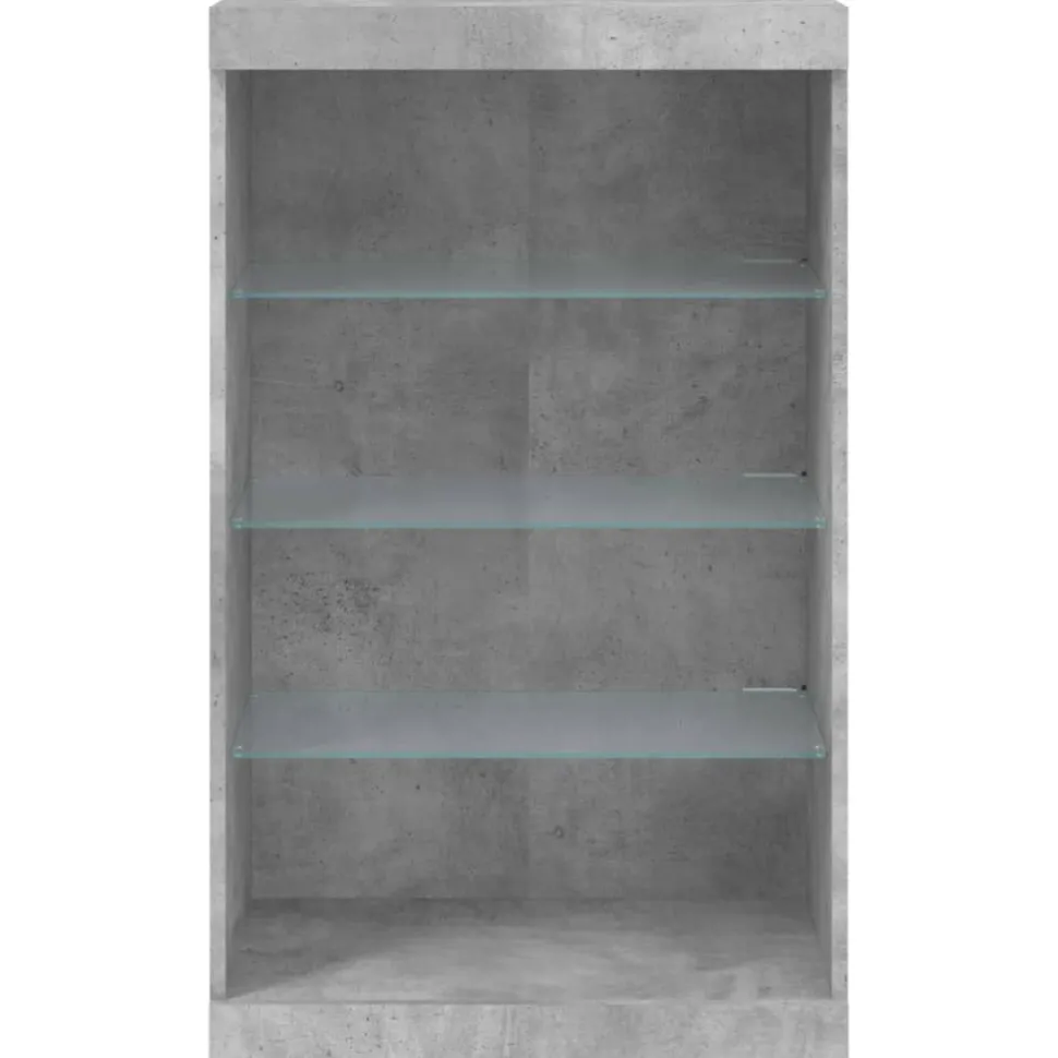 Senkki LED-valoilla betoninharmaa 60,5x37x100 cm (36710)