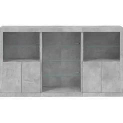 Senkki LED-valoilla betoninharmaa 181,5x37x100 cm (09180)