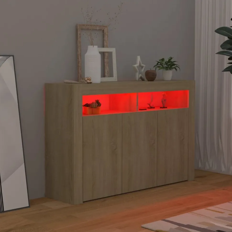 Senkki LED-valoilla, eri kokoja ja värejä