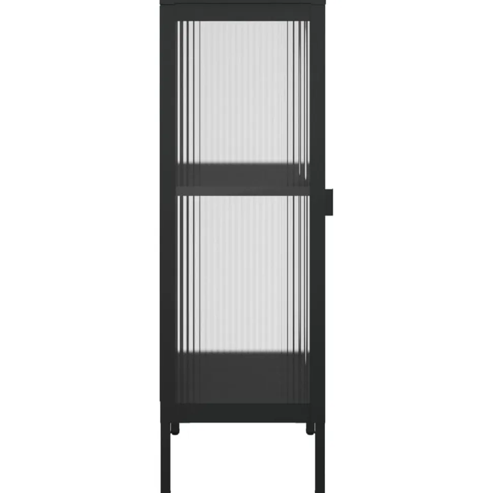 Senkki musta 40x35x105 cm lasi ja teräs (52999)