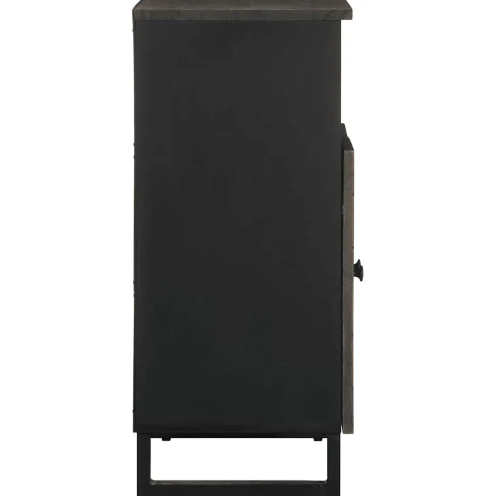 Senkki musta 60x33x75 cm massiivipuu mango (17709)