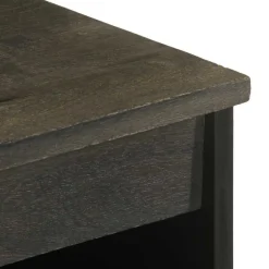 Senkki musta 60x33x75 cm massiivipuu mango (17709)