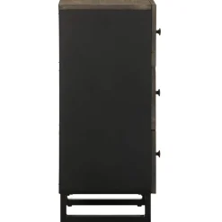 Senkki Musta 40x33x75 cm Massiivipuu Mango (17707)