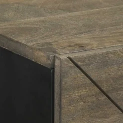Senkki Musta 40x33x75 cm Massiivipuu Mango (17707)